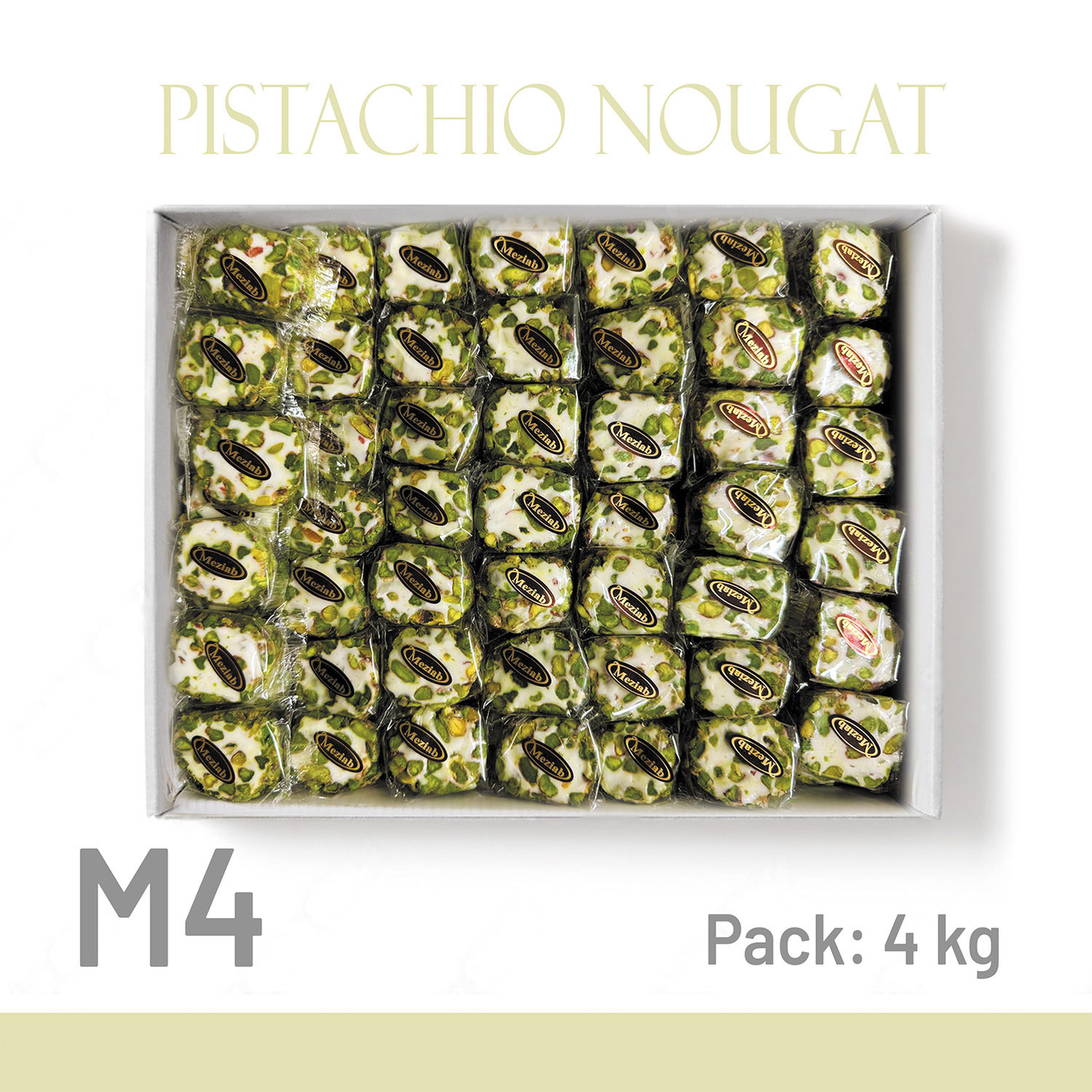 M4-Meziab Malaki Nougat Round w/Aleppo Pistachio